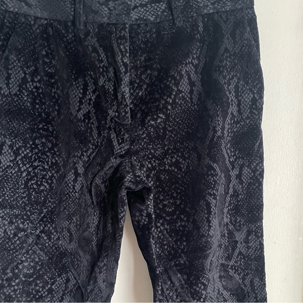 Frame Perfect Velvet Python Burnout Trousers Black - image 5